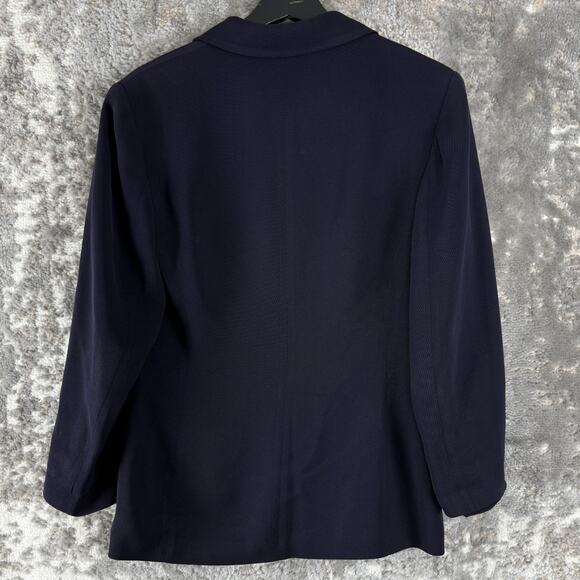 Country Road Size 6 Career Notched Blazer Jacket Navy Long Sleeve Lined Button - Picture 5 of 9